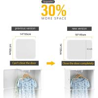 Armario Modular Portátil de 20 Compartimentos Guardarropa para Dormitorio con Barra para Colgar Ropa Compartimentos Más Profundos Aptos para Perchas - details 15