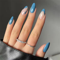 24Pcs Uñas Postizas De Póker Manicura Ballerina Removible Almendra Uñas Falsas De Decoración Para Mujeres Y Niñas Uñas Postizas De Cuchara Completo - details 25