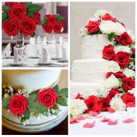 Rosas Rosas Artificiales 25/10PCS Diseños de Bodas DIY Decoraciones de Hogar Navideñas - details 1