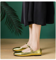 Zapatos planos de mujer estilo francés, primaverales, nuevos, de cuero suave, con hebilla de una palabra, punta cuadrada, boca poco profunda, temperamento retro, estilo Mary Jane. - details 28