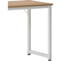 Mesa de ordenador de 100 cm, mesa de trabajo con estante, robusta y fácil de instalar, madera y metal, diseño moderno, estilo industrial - details 10