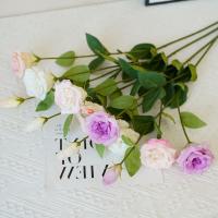 Grandes ramas de flores artificiales de Eustoma, 3 cabezas, simulación de tacto Real, flor de Lisianthus, flor falsa hidratante hecha a mano - details 5
