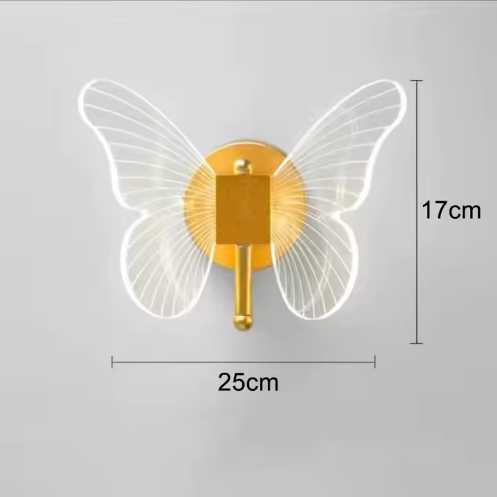 Lámpara colgante de mariposa para dormitorio, candelabro de mesita de noche, lámpara de decoración minimalista moderna para dormitorio - 1