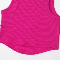 PB & ZA2025-Camiseta corta con cuello redondo, sin mangas, ajustada, informal, versátil, con temperamento, chaleco, novedad de verano, ropa para mujer - details 9