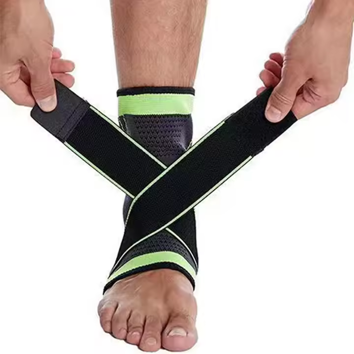 2Pcs Adjustable Sports Ankle Support Compression Brace Protector - 1