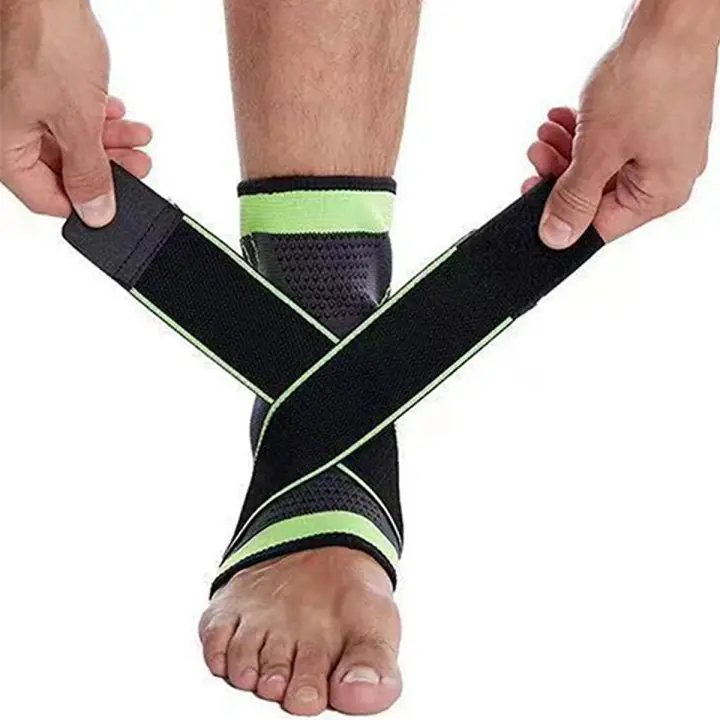 2Pcs Adjustable Sports Ankle Support Compression Brace Protector - 1