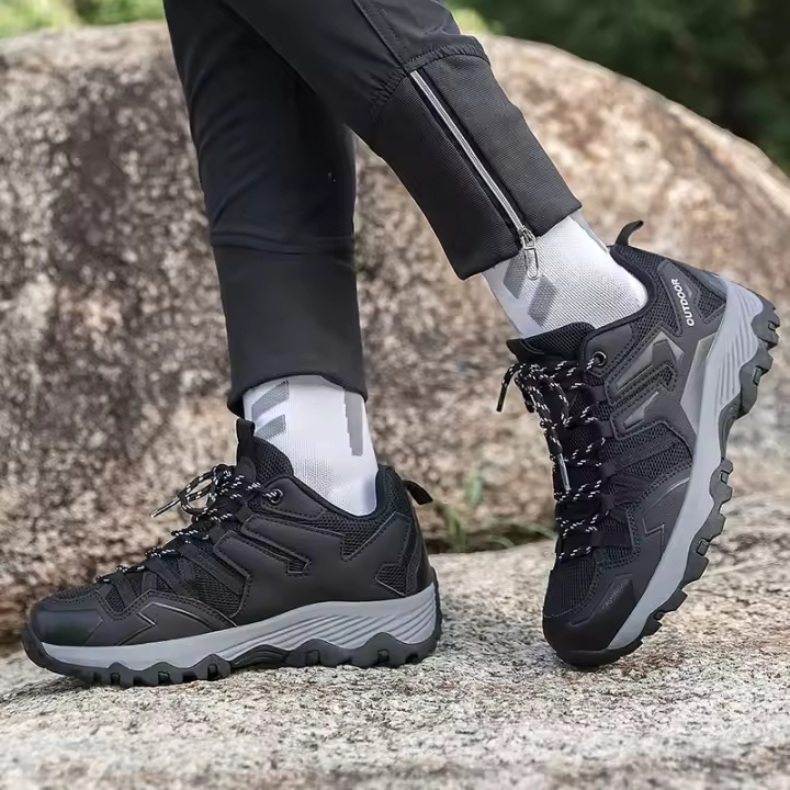 Zapatos de senderismo impermeables para hombre, zapatillas de deporte ligeras, transpirables, antideslizantes, para deportes al aire libre - 1