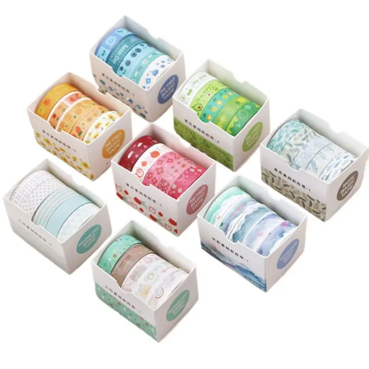 Juego de 5 pegatinas decorativas coreanas y japonesas para álbum de recortes, para estética diaria - 1