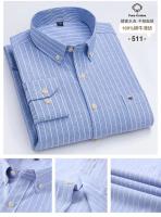 Camisa Oxford manga larga 100% algodón, cuadros, suave, regular, formal, con bolsillos, social, ropa de hombre, S-7XL - details 8