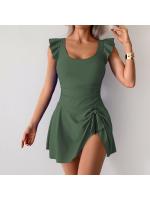 Traje de baño de una pieza 2025, falda deportiva de primavera, traje de baño conservador de talla grande para mujer. - details 15