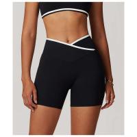 Yoga mujeres Fiess en forma de V correr ciclismo transpirable deportes Leggings cintura alta entrenamiento gimnasio pantalones cortos - details 11