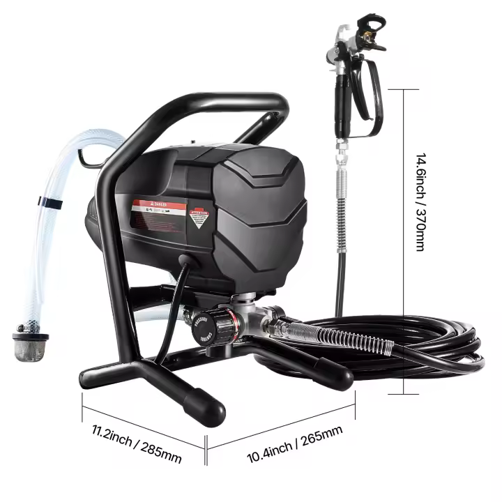 SucceBuy Pulverizador de pintura sin aire con soporte, pintura fina y uniforme para interiores, exteriores, muebles y vallas del hogar - 1
