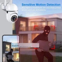 Monitor inteligente con WiFi para el hogar, cámara de monitoreo a todo color HD con visión nocturna para interiores, 360 grados - details 5