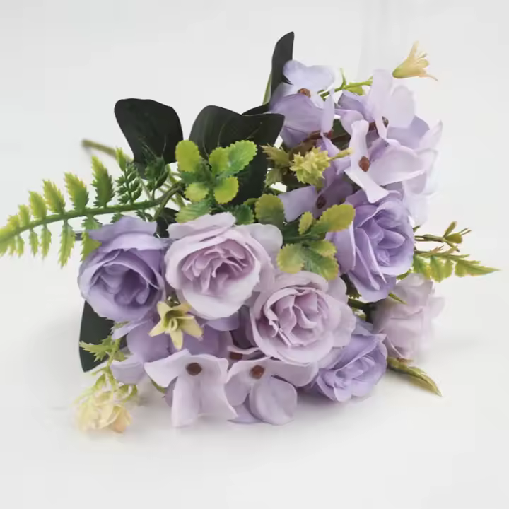 Hermosos Rosas de Otoño Flores Artificiales de Seda Peonia Hidragenea Ramo de Novia Grande para Boda y Fiesta en Casa DIY - 1