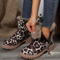 Botas de invierno de las mujeres de moda, zapatos de algodón cálidos y gruesos, forro de agarre a mitad de la pantorrilla, las mujeres de una sola pieza de invierno botas de ante tobillo - details 8