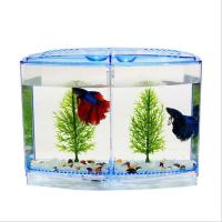 Caja de aislamiento transparente de plástico Betta para pecera con hierba de agua, rejilla única/doble, cría de peces - details 4