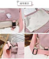 Bolso de hombro tipo bandolera con asa para niña, Mini bolsos de mano para mujer con bolsillos laterales con cordón de cuerda de cáñamo - details 4