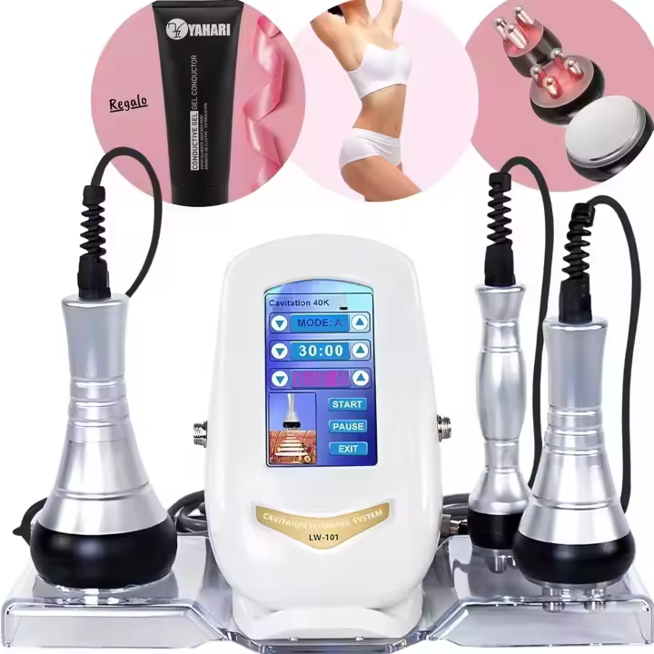 Cavitacion y Radiofrecuencia Facial y Corporal Mistik Plus 3 en 1 Celulitis Reductor Regenerador Colageno Elastina Profesional y Uso en Casa - Equipo Original - Incluye Gel Serum Vitamina C Videos Español - 1