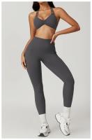 Sujetador de Yoga con cuello fruncido, ropa interior de alto impacto, Bralette acolchado de secado rápido para correr, Fitness y gimnasio - details 21