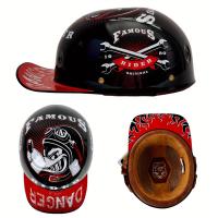 Casco De Moto Retro para hombre, gorra De béisbol De media cara, con personalidad, certificación DOT - details 9