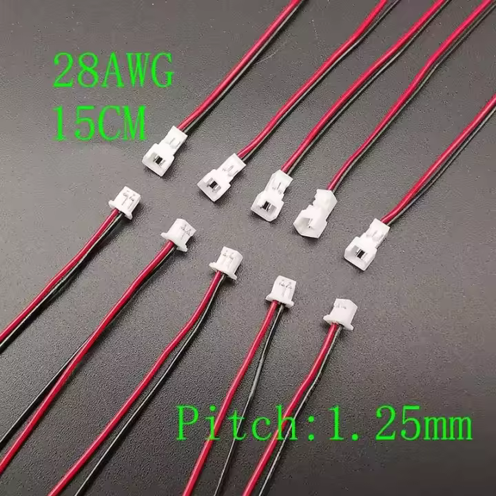 5/10 pares Mini Micro JST 1,25mm PH 2,0mm/XH 2,54mm paso 2 pines conector macho hembra con Cables - 1