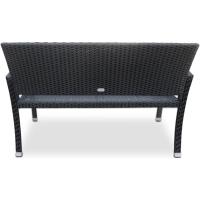 Mueble de Terraza Exterior Terraza 2 Sillas Poliratán Resistente a la Intemperie 320Kg Negro - details 5