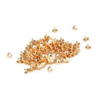 3MM 3.5MM 4MM Latón Color Oro 18K Sólido Hueco Tapas de Cierre con Orificios para Perlas, Suministros para Fabricación de Joyería, Accesorios - details 21
