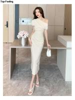 Elegante Vestido de Noche sin Hombros Moda de Verano Vestido de Graduación Coreana Slim de Un Pieza - details 18