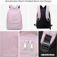 Mochila informal impermeable para campus, puede contener una computadora portátil de 14 pulgadas, adecuada para viajes escolares, mochila liviana - details 3