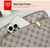 FOXER Mochila de viaje retro para mujer con firma de moda - details 20