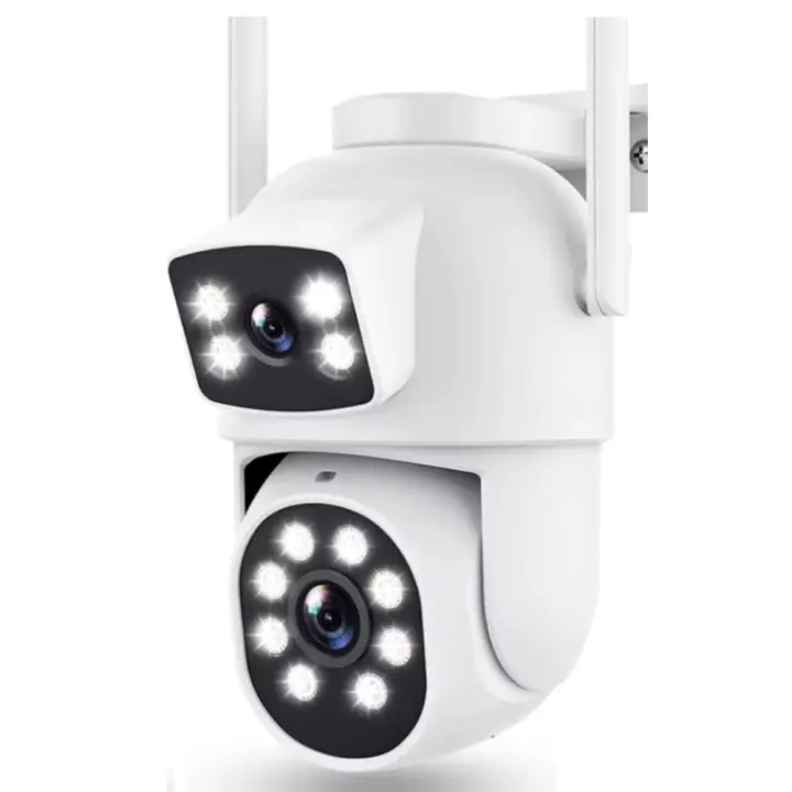 Cámara Wifi de doble lente 4K de 8MP para exteriores, cámara de seguridad PTZ con Zoom 10X, visión nocturna, cámara de movimiento automático, aplicación Espion Wifi P6Slite - 1