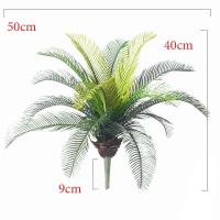 Sute -Palmera artificial de 40cm, planta tropical de plástico, hojas, frente falsa para decoración de bodas y jardín de casa - details 2
