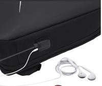Mochila impermeable de gran capacidad con USB para hombre, bolsa de ordenador de negocios con rayas reflectantes, carcasa dura multifuncional - details 4