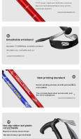 Bastones de Trekking ultraligeros ajustables, bastón de aleación de aluminio para caminar, Trail Running, senderismo, Alpenstock plegable para turismo - details 5