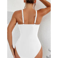Bañador negro de una pieza para mujer, traje de baño de realce con Control de barriga, Tankini de una pieza - details 10