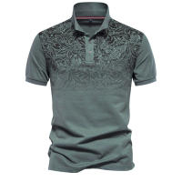POLO con estampado degradado de alta gama para hombre, camiseta de solapa a la moda, 2024 rentable - details 5