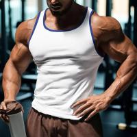 Un chaleco informal y transpirable de color liso para el entrenamiento físico de verano de los hombres en Europa y Estados Unidos en 2025. - details 30