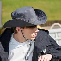 Sombrero de pesca con protección solar para hombre, gorra transpirable de verano para acampar, senderismo, Anti-UV, Montañismo - details 8