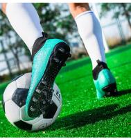 Zapatos de fútbol transpirables de caña alta para hombre y mujer. Zapatos de competición profesional para interior y exterior. - details 12