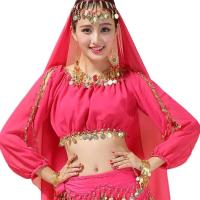 Tops brillantes con cuentas de lentejuelas en el vientre, disfraces de baile sexys, disfraces con flecos para festivales, discotecas, fiestas, Tailandia, India y Arabia - details 25
