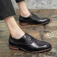 2025 zapatos puntiagudos de cuero de vestir de negocios para hombres, vestido de novia estilo Oxford para caminar, zapatos de fiesta - details 15