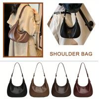 Bolso de Hombro para Mujer con Cremallera, Bolso de Media Luna, Piel Sintética de PU, Bolso Tipo Hobo para Viaje - details 6