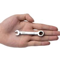 Llave combinada de trinquete corto de acero CR-V, Mini llave Reversible de flor de ciruelo de 8mm-17mm, llave manual de doble uso - details 1
