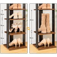 Zapatero, Estante Zapatero, Estantería para Zapatos, Mueble Zapatero de 8 Niveles, con 2 Ganchos, 50 x 28 x 113 cm, para Entrada, Dormitorio, Ahorra Espacio, Blanco - details 20