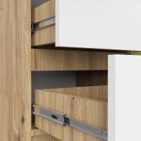 Cajones 2 Estantes Credenza Alta 80 cm 80x35x77 cm Roble Artisan - details 2