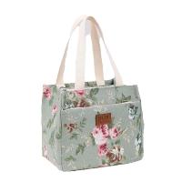 Bolsa de almuerzo con estampado floral para mujer, bolsa de almuerzo portátil aislada con asa, bolsa de almuerzo para el trabajo, escuela, viajes, picnic, bolsa de almuerzo para mujer, bolsa de almuerzo, bolsa térmica - details 0