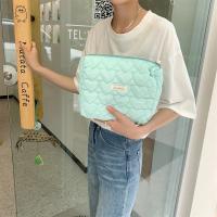 Nueva Bolso De Maquillaje Para Mujer En Nylon Gran Capacidad Con Cierre De Cremallera Estilo Fashion Patrón Sólido Color Floral - details 19