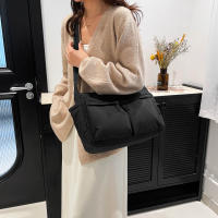 2025 nueva ropa de algodón bolsa de tela de gran capacidad casual versátil hombro mensajero bolsa de mujer ligera chica bolso de hombro - details 1