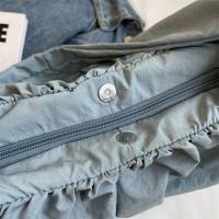 Bolso de hombro versátil de Color sólido suave no tejido para mujer, bolso de viaje Simple y de moda para las 4 estaciones - details 7