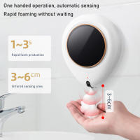 Dispensador de jabón líquido para baño, contenedor de espuma sin contacto, inducción inteligente, 300ml - details 3